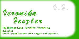 veronika heszler business card